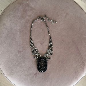Dannijo silver and black necklace